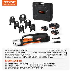 1/2-2 Pro Press Tool Kit with 6 Pro Press Jaws 2pcs 4AH 18V Battery