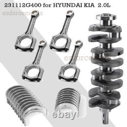 2.0L Main & Connecting Rod Bearing and Crankshaft For Hyundai Genesis Kia Optima