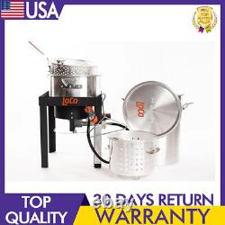 30 Qt Propane Boil Fry & Steam Kit All-Welded Cold-Rolled Steel Base Fried Fish