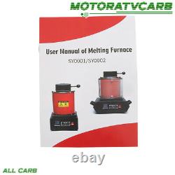 ALL-CARB Electric Gold Melting Furnace Forge kit Mesh with 3KG Crucible 1400W 110V