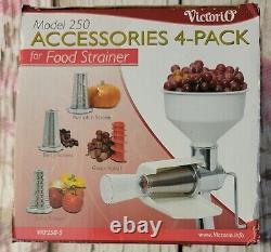 All 3 NIBVictorio Food & Canning Strainer withElectric Motor & 4Pc Acc Kit