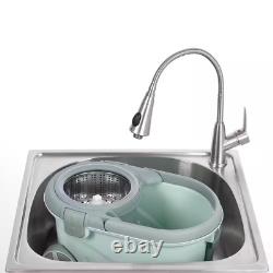 All-in-One Stainless Steel Laundry Utility Sink and Cabinet Modern Faucet