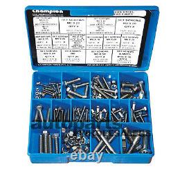 CHAMPION KIT METRIC BOLTS & NUTS ALL 304 STAINLESS STEEL (140 Pieces)