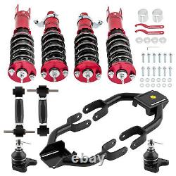 COILOVERS & ADJUSTABLE FRONT UPPER CAMBER CONTROL ARM KIT For HONDA CIVIC 92-95