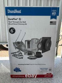 DuraVent 6DP-KOUT All Fuel Through The Wall Chimney Kit 6 New in Box