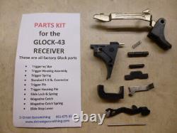 Glock 43 OEM 9mm Receiver Parts Kit, All New Factory Original