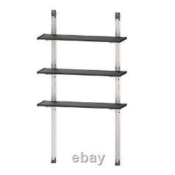 Keter 40 Inch All Weather Steel Reinforced Utility Storage Shed Shelf Kit, Black