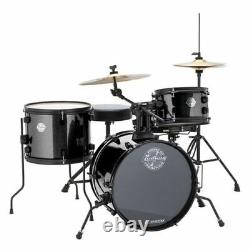 Ludwig Questlove Pocket Kit 4-Piece Complete Drum Set Black Sparkle