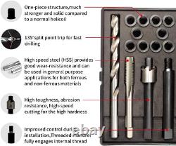 M8X1.25 Thread Repair Kit with 11.7Mm Insert HSS Drill, Tap, Installation Driver