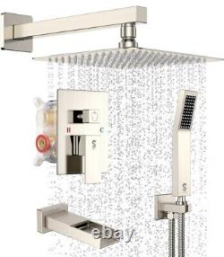 New SR Sun Rise Luxury 12'' All Metal Set Shower System Kit Modern MSPR 330$