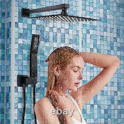 Shower Rain Shower Faucet System Kit All Stainless Steel Faucet Rain &Waterfall