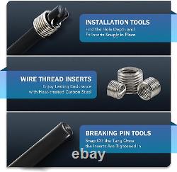 Thread Repair Kit, 304Pc SAE and Metric Helicoil Repair Kit with HSS Drill Bits