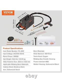 VEVOR Stud Welder Dent Repair Kit, 3KW Spot Welder Dent Puller With6 Welding Modes